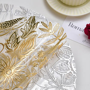 Trasparente fiore PVC plastica 1.5mm di spessore riutilizzabile impermeabile isolamento termico moderno Design tovaglietta tavolo tovaglietta Cross-border - Product Image 3