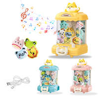 Machine à attraper les peluches pour enfants, jouet éducatif d'intérieur, ours de dessin animé, machine à griffes compacte et portable pour enfants