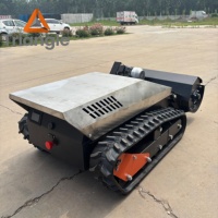 Tondeuse à gazon industrielle automotrice télécommandée sur chenilles avec écran LCD, interrupteur de puissance de qualité automobile 1500W, compatible toutes tondeuses
