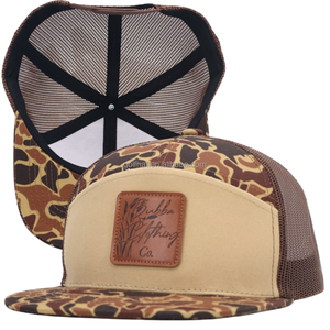 Casquette de baseball rétro BSCI personnalisée, style vintage, camouflage canard, 7 panneaux, dos en maille, visière plate, snapback, pour hommes et femmes - Product Image 2