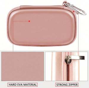 Estuche Rígido Rosa para MP3/MP4, Funda Impermeable de PU con Cierre de Cremallera, Bolsa para Reproductor de Música, Bolsa Portátil para Mini Altavoz, a Prueba de Olores - Product Image 5