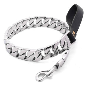 निर्माता समायोज्य बुलडॉग श्रृंखला 42mm सभी आकार चांदी कुत्ते की चेन - Product Image 5