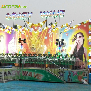 Manège Crazy Wave pour enfants, équipement de parc d'attractions Luna Park, manèges de fête foraine, en fibre de verre et acier, 16 places, à vendre. - Product Image 3