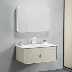 Customizable Toilet Room Waterproof Home Bathroom Furniture Wall Hanging Wash Basin Cabinet Bathroom Vanity With Mirror