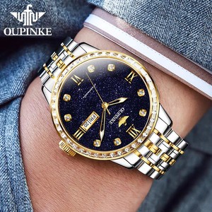 นาฬิกาข้อมือผู้ชาย OUPINKE 3241 ระดับไฮเอนด์ หรูหรา ของแท้ ระบบออโตเมติก หน้าปัดลายท้องฟ้าเต็มดาว ดีไซน์สง่างาม - Product Image 3