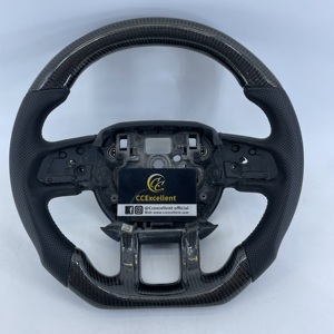 Volant sport en cuir et fibre de carbone véritable personnalisé CCExcellent pour Land Rover Range Rover <span class=keywords><strong>Evoque</strong></span> 2012-2019 - Product Image 1