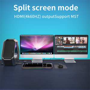 Interfaz de transferencia de estación de acoplamiento 2 en 1 2 HD compatible con 4K 60Hz para portátiles TYPE C Hub - Product Image 4