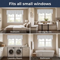 COSENNATUR Cantonnière en velours 220 g/m², largeur 160 cm, bord festonné, passe-tringle, 1 panneau, vente en gros