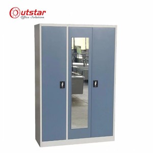 Armoire en acier moderne à 2 portes, économique, pour usage scolaire, mobilier de chambre à coucher - Product Image 3