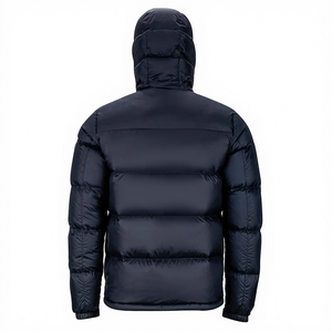 Chaqueta de Invierno para Hombre con Capucha, Acolchada, Resistente al Viento, con Cierre de Cremallera, Estilo Casual, Color Sólido, Exterior de Poliéster - Product Image 2