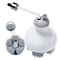 Masseur de tête électrique portable avec cinq têtes de massage en ABS+silicone pour le cuir chevelu et le visage, favorisant la croissance des cheveux