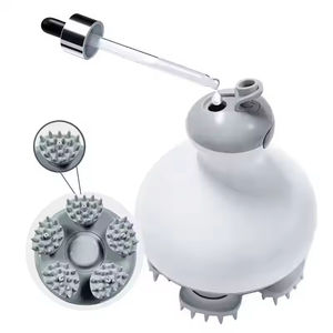 Masajeador de cabeza eléctrico portátil con cinco cabezales de masaje, masajeador de cuero cabelludo y facial de ABS+silicona para promover el crecimiento del cabello - Product Image 3