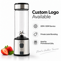 Mixeur portable puissant en acier inoxydable, presse-agrumes électrique avec lames haute vitesse pour smoothies, milkshakes, boissons aux fruits, voyage