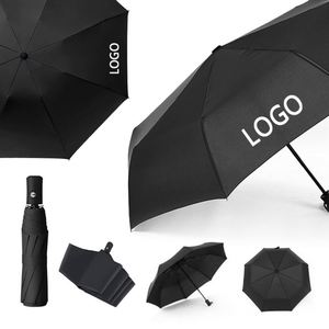 Parapluie pliant personnalisé compact et portable, pare-soleil et anti-pluie automatique, coupe-vent, avec logo, vente en gros - Product Image 2