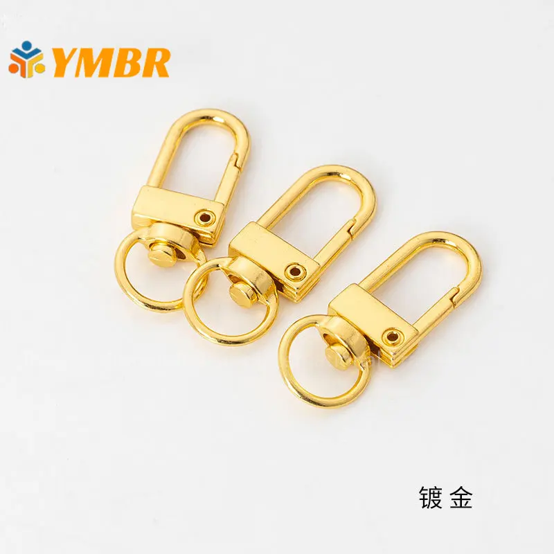 Wholesale 4 Colors Stainless Steel Plated Metal keychains keychain Hooks Gold Lobster Keychain