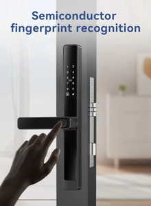 Serrure de porte intelligente Glomarket Tuya App, contrôlée par empreinte digitale et application, en aluminium/acier/bois, avec Wi-Fi et stockage cloud - Product Image 6