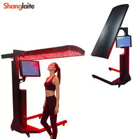 Shanglaite Nouveauté 2026 T6000 Plus Panneau de luminothérapie à lumière rouge incurvée rotative à 360° 1200 LED Appareil corps entier Écran LCD 15 pouces