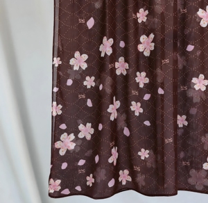 Thanh lịch màu xanh Patterned Modal cotton in hijab dài ngay lập tức phong cách tre đan khăn khăn choàng - Product Image 2