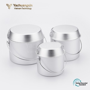 Ensemble de cuisine de camping en aluminium pour l'extérieur, casserole portable avec couvercle, poêle à frire, design minimaliste pour pique-nique et randonnée - Product Image 6
