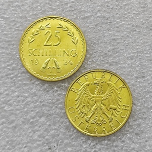 Pièces de monnaie commémoratives de style antique de l'Autriche 1933, 1934, 25 Schilling, cadeaux, décoration de la maison - Product Image 1