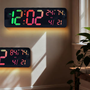 Orologio da Parete Digitale LED Intelligente 14 Pollici con Display Data, Settimana, Ora Automatica, Temperatura e Umidità per Casa e Soggiorno - Product Image 3