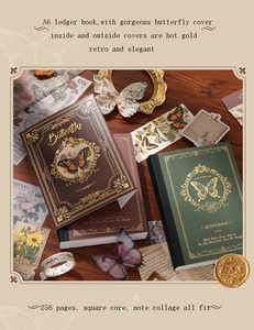 Kit de álbum de recortes DIY de mariposa de ensueño, juego de diario de basura de bala estética de 162 piezas con Cuaderno de cuadrícula A6 y suministros para manualidades, regalo - Product Image 2