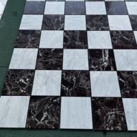 Carrelage en marbre blanc Carrara Rosso Levanto style rétro, carreaux en marbre à damier 305*305mm, épaisseur 10mm, pour sol et mur