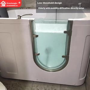 オープンドアバリアフリー横開放ウォークインバタブ高齢者用スタンドアローン入浴バスタブ座りマッサージ付き - Product Image 2