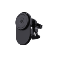Chargeur sans fil pour voiture avec câble rétractable, support pour grille d'aération, support à ventouse pour tableau de bord