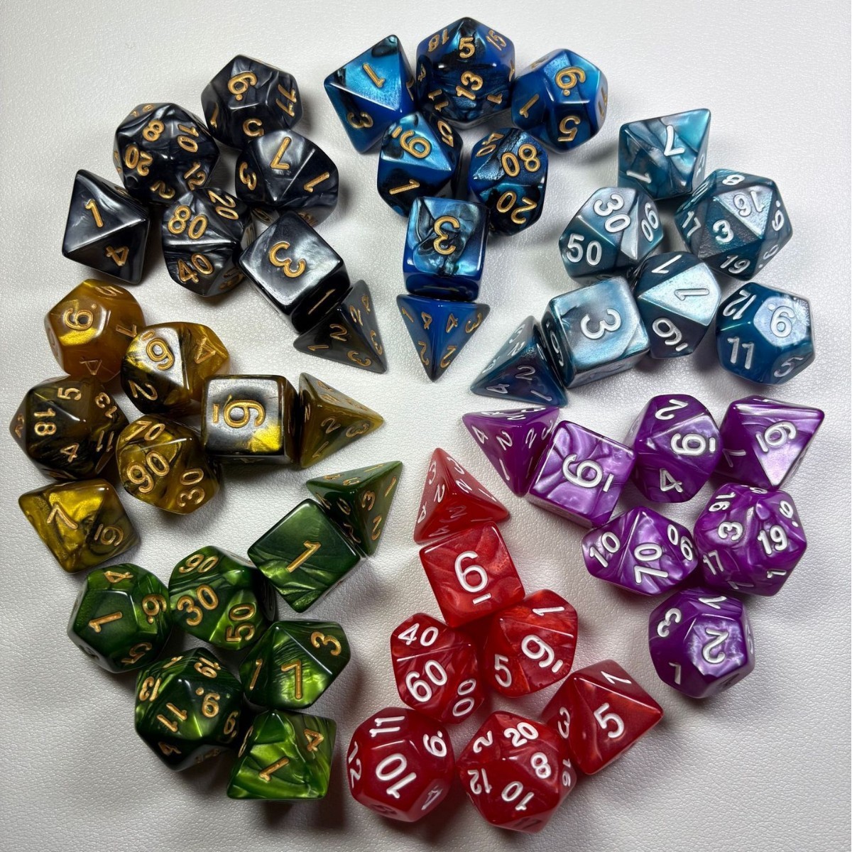 Lot De 10 Dés Polyèdres D6 16 Mm Acrylique – Jeux De Rôle RPG DND, Soirées Jeux De Société Et Famille