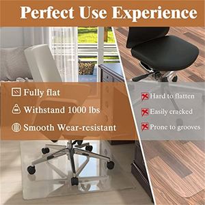 Nouvelles tendances tapis de chaise en verre trempé de haute qualité chaise tapis de chaise de bureau pour tapis planchers de bois dur - Product Image 5