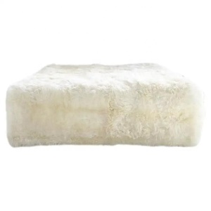 Puf de Piel de Oveja Hecho a Mano de Alta Gama a Precio de Fábrica, Otomana Grande Modular de Estilo Contemporáneo y Rústico Forsyth, Ecológico para el Hogar - Product Image 6