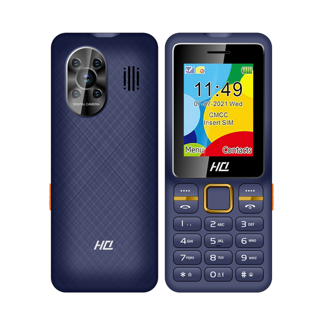 Factory's New Model Economical Bar Design Feature Phone Gray 2G Dual SIM Card 1.77" Screen 2000mAh Battery LCD Display