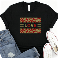 Transferts thermiques personnalisés en strass sur le thème de l'amour pour t-shirts