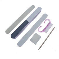 Kit de manucure jetable en gros avec logo personnalisé, lime à ongles et polissoir, outils pour salon de manucure