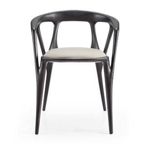 Ensemble table et <span class=keywords><strong>chaise</strong></span> de salle à manger de restaurant de chaises d'appoint noires de style nordique pour <span class=keywords><strong>4</strong></span> chaises en bois en cuir modernes de luxe pour manger - Product Image 1