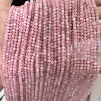 Perles de cristal en quartz rose naturel facetté de 2 mm, 3 mm, 4 mm en vrac pour la fabrication de bijoux - Vente en gros