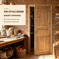 Simple Style Engineering Solid Fir Timber Interior Door Raw Solid Wood Door for Large Scale Refurbishment