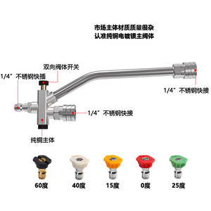 Stim High Pressure Car Wash <b>Foam</b> Spray <b>Gun</b> Set Multi-functional <b>Water</b> <b>Gun</b> With Switchable Nozzles For Vehicle Cleaning - Product Image 2