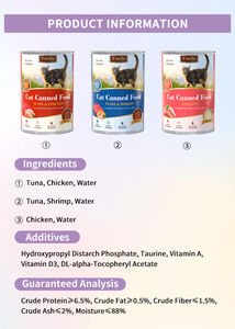 Comida Enlatada para Gatos con Gelatina de Pollo 400g, Alimento Completo y Equilibrado, Alto <span class=keywords><strong>en</strong></span> Proteínas, Sin Granos, para Todas las Edades, Refuerza la Inmunidad e Hidratación, OEM - Product Image 5