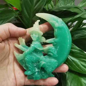 Vendita Calda all'Ingrosso di Pietra Luminosa di Cristallo con Incisione di Strega Volante e Luna per Decorazione e Regalo - Product Image 6