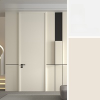 Porte composite en bois massif écologique, porte de chambre sans peinture, porte intérieure plate pour maison, porte de patio