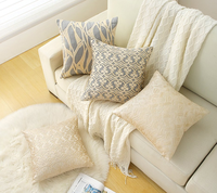 Housse de coussin jacquard pour la maison, nouveau design, marron/gris, 45*45cm/50*50cm/55*55cm/60*60cm, avec fermeture invisible