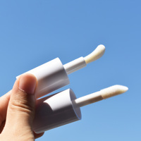 Grands Tubes de Brillant à Lèvres Vides avec Applicateur à Grande Brosse et Bouchon, Personnalisables, avec Boîte d'Emballage Cosmétique