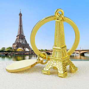 Porte-clés 3D personnalisé en alliage de zinc <span class=keywords><strong>Tour</strong></span> <span class=keywords><strong>Eiffel</strong></span> Paris, souvenir de voyage France, petit cadeau modèle X-163 - Product Image 3