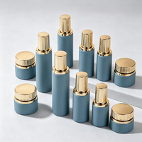 Bouteilles et pots en verre mat de luxe avec pompe à lotion et bouchon or rose estampé à chaud, capacité 20ml-120ml, emballage cosmétique, diffuseur à bâtonnets