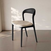 Vente directe d'usine, chaise de salle à manger moderne au design nordique, dossier souple, avec pieds en bois massif, meubles pour la maison