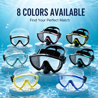 Masque de plongée pour femmes, vision large, anti-buée, joint en silicone confortable, lunettes de plongée réglables pour la natation et la plongée sous-marine