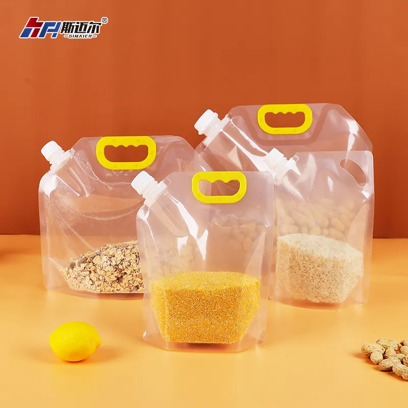 Wholesale Hand Held Hermetic Grain Storage Bags Stand Up Food Storage Bag Grain Moisture-proof Sealed Bag