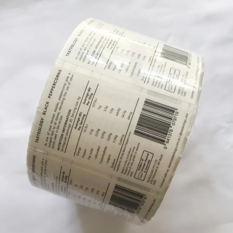 Yiwu Gillian Fabriek Direct Extra Materiaal Verpakking Label Op Fles Glas Overdracht Sticker